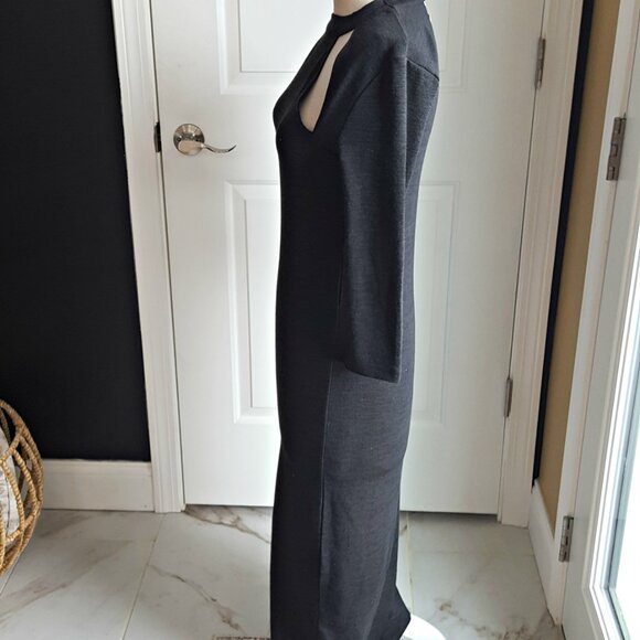 NEW! ZARA Soft BLACK BODYCON Maxi DRESS SZ M - Picture 3 of 5